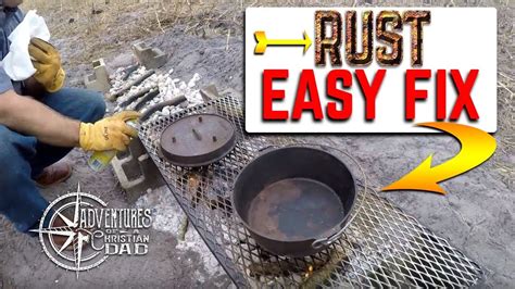 · Option 2 You can also submerge it in a sink . . How to clean a rusty cast iron dutch oven